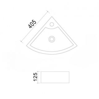 Раковина угловая Azario 40.5х40.5х12.5 фаянс (AZ41196)